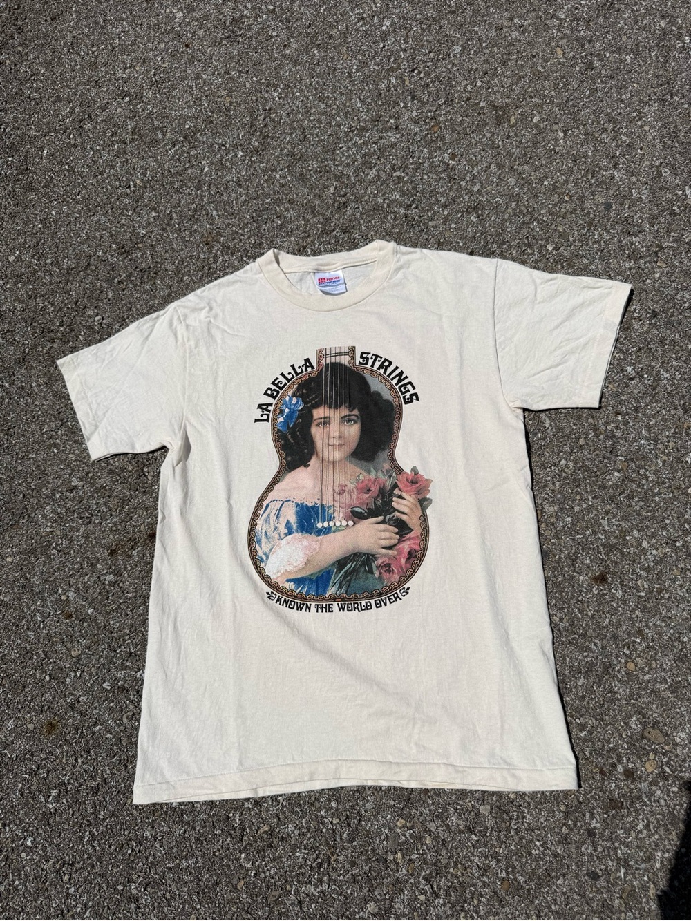 Vintage 90s La Bella Guitar Strings Tee Shirt